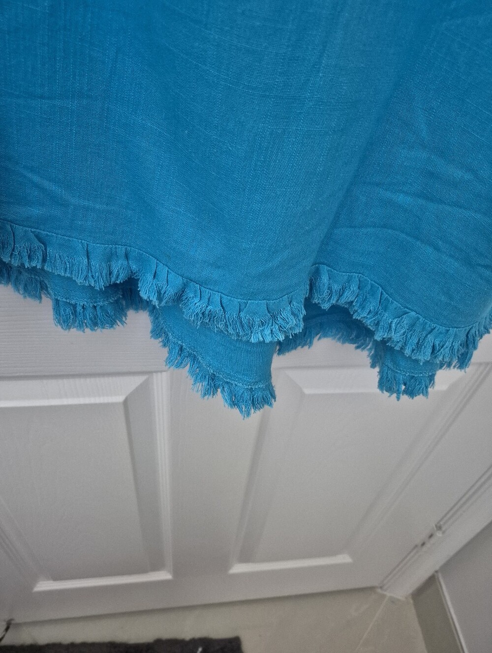 Umgee Embroidered Fringe Sleeve Women’s Top - Turquoise - Picture 4 of 5